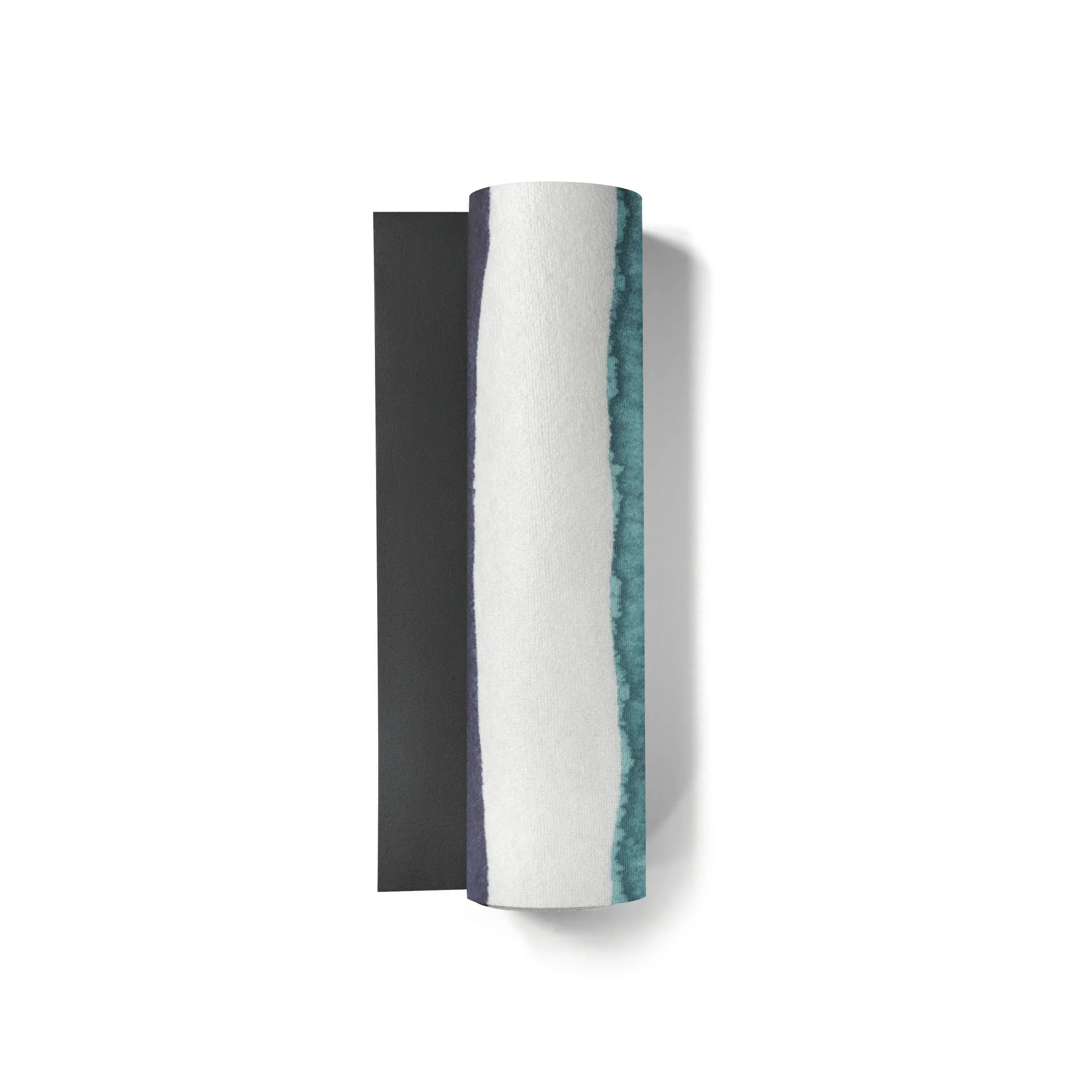 Decorative wall sconce with black base and white body with green accents on a white background