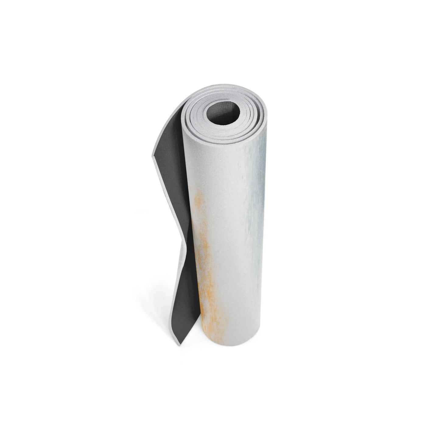 Roll of white paper with black border on a white background