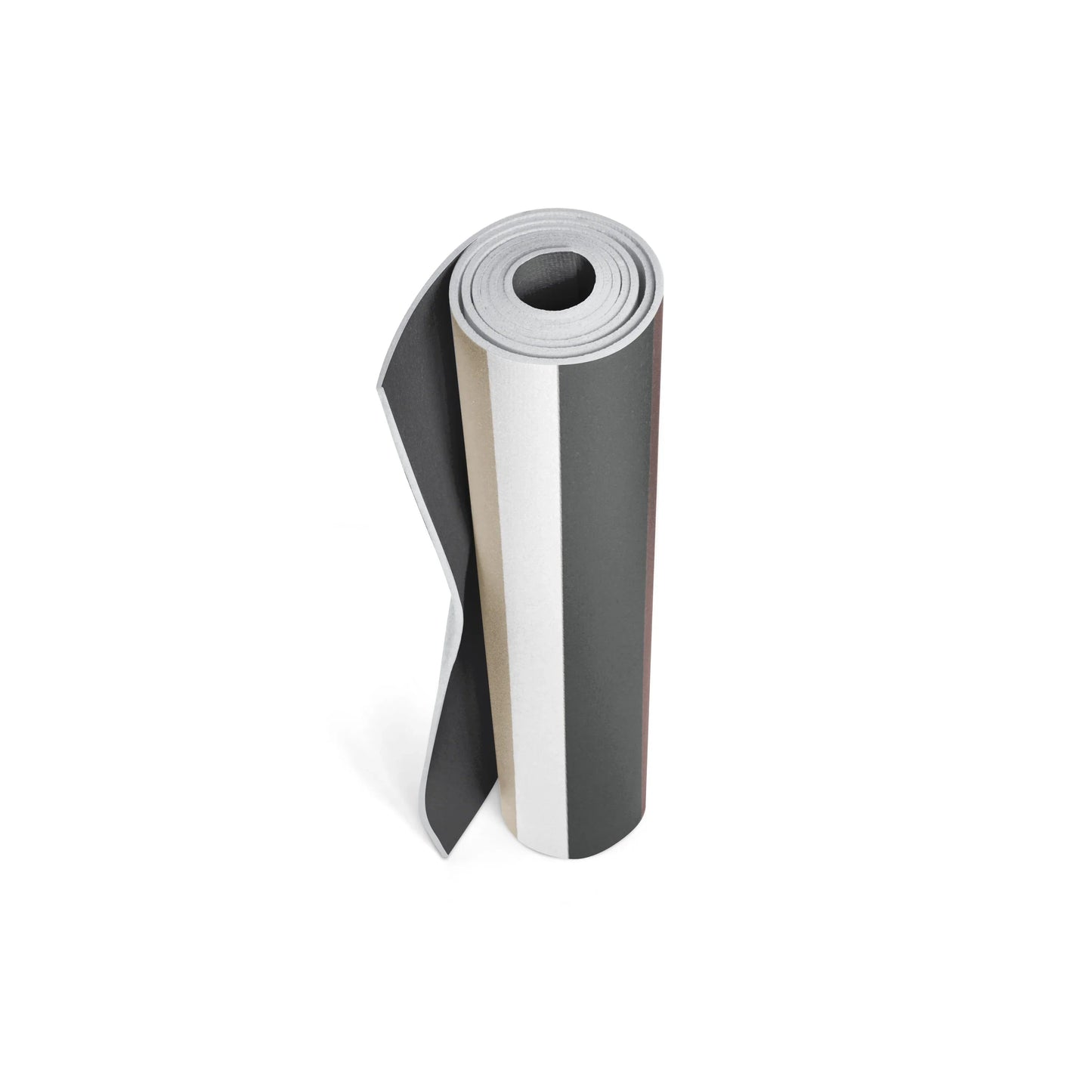 Roll of black and white vinyl on a white background