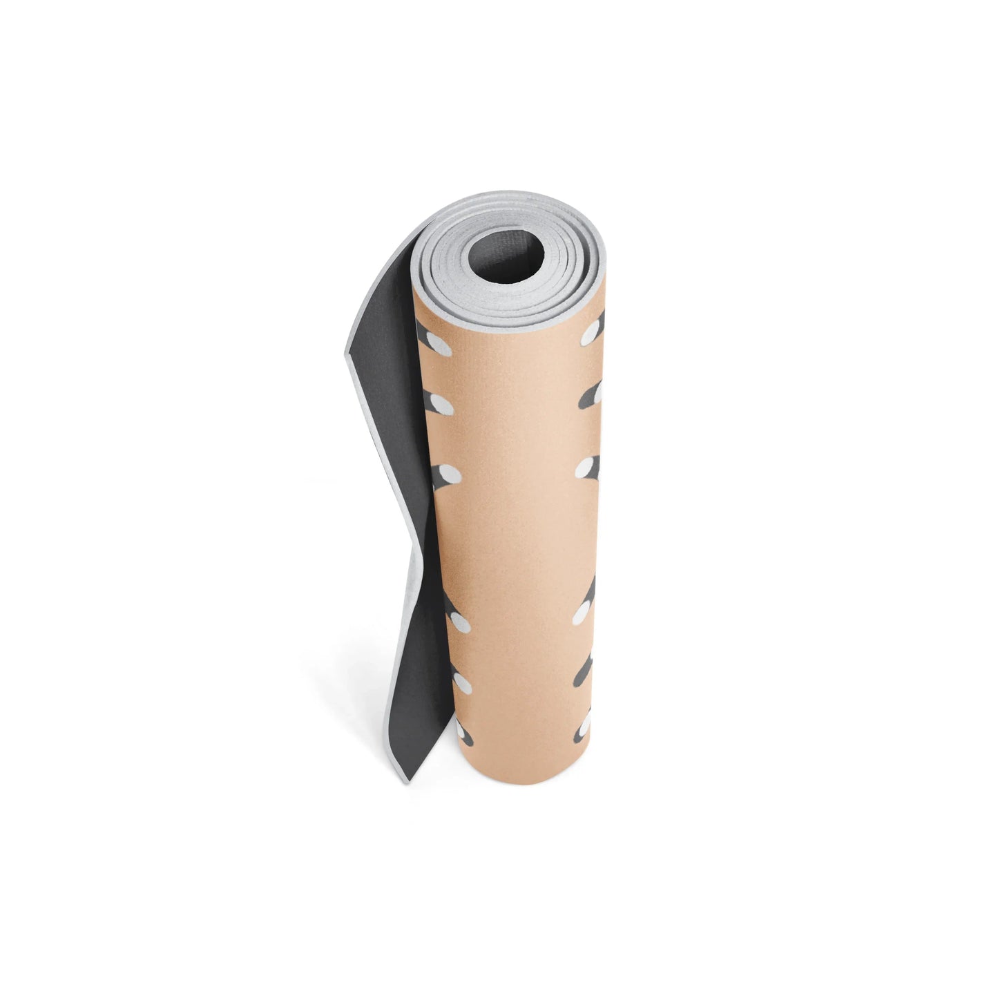 Roll of paper with a black border on a white background