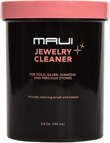 Liquid Jewelry Cleaner Solution for Gold, Silver, Diamond. Safety Solution Comes with a Basket and Brushes for Extra Cleaning. NOT Guaranteed to Work on All Jewelry