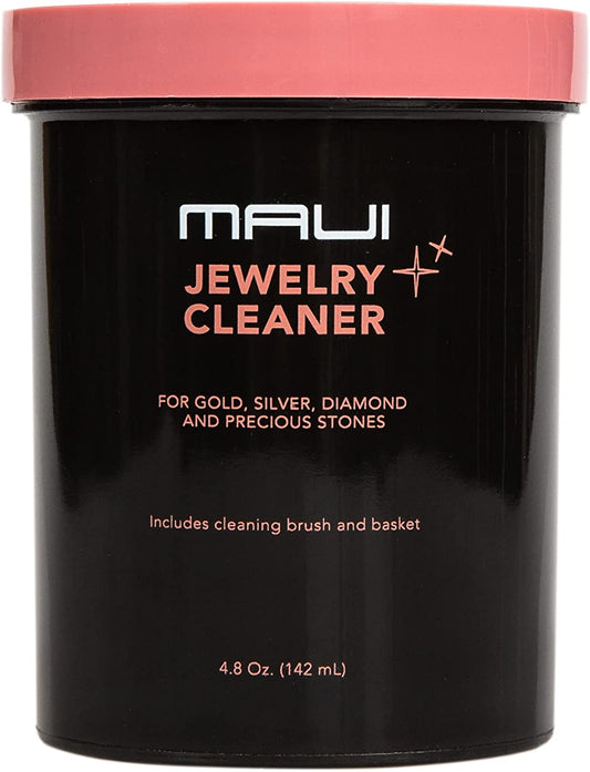 Liquid Jewelry Cleaner Solution for Gold, Silver, Diamond. Safety Solution Comes with a Basket and Brushes for Extra Cleaning. NOT Guaranteed to Work on All Jewelry