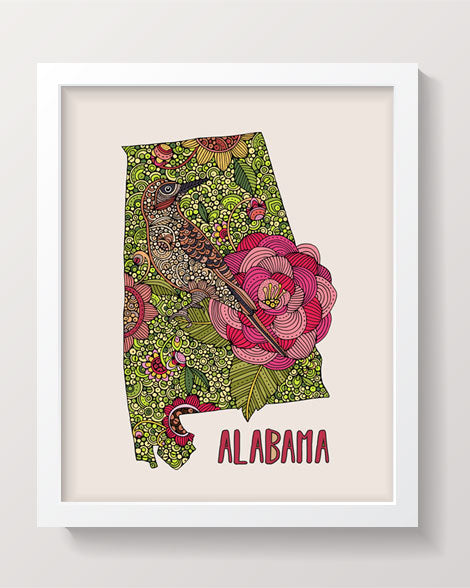 Alabama State Map by valentinaharper