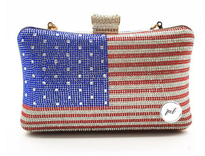 American Flag Rhinestone Bag