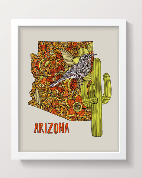 Arizona State Map by valentinaharper