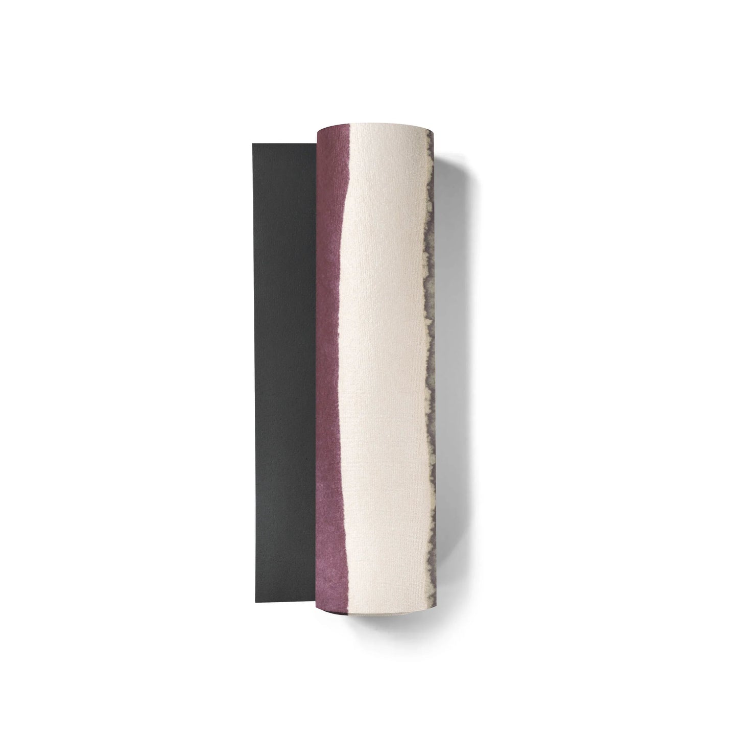 Three cylindrical objects with different color patterns on a white background