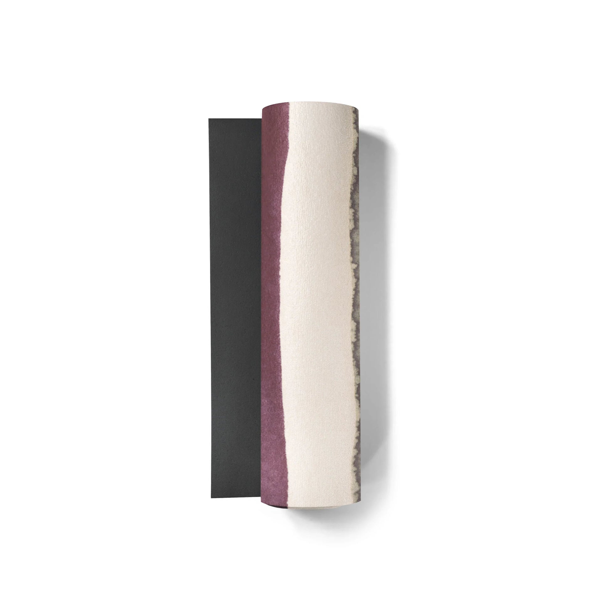 Three cylindrical objects with different color patterns on a white background