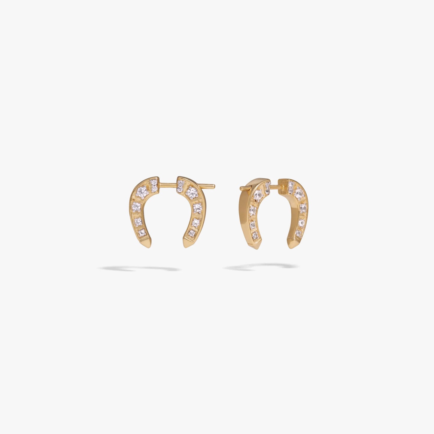 Sapphire Horseshoe Earring
