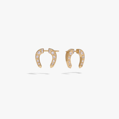 Sapphire Horseshoe Earring