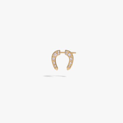 Sapphire Horseshoe Earring