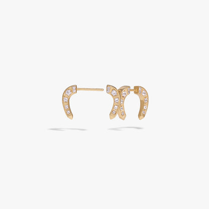 Sapphire Horseshoe Earring