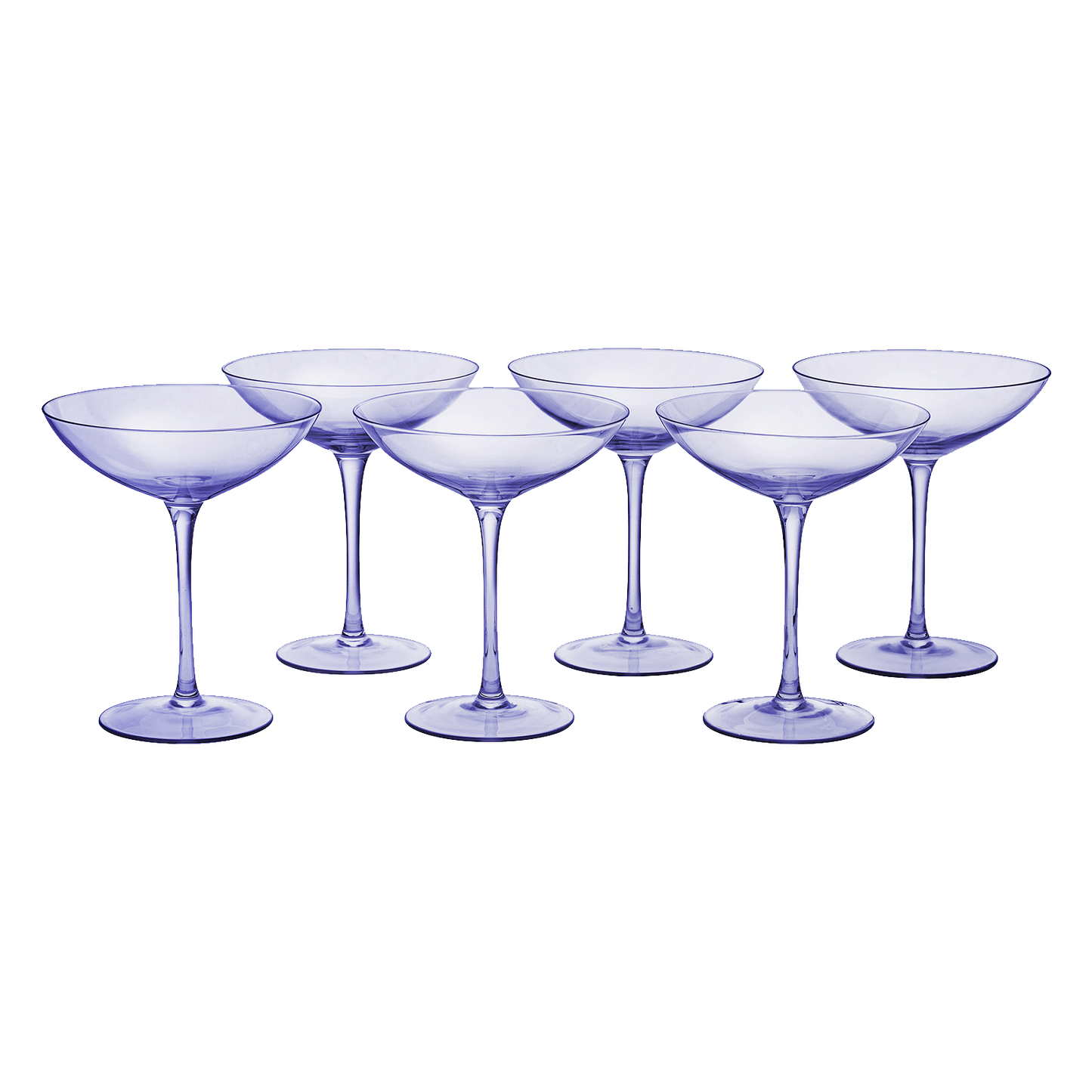 Lavender Champagne Coupes 12oz Set of 6