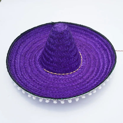 Sombrero Mexican Party Hat Summer Party Halloween Sun Hat Colorful Wide Brim Decor Straw Hats Outdoor