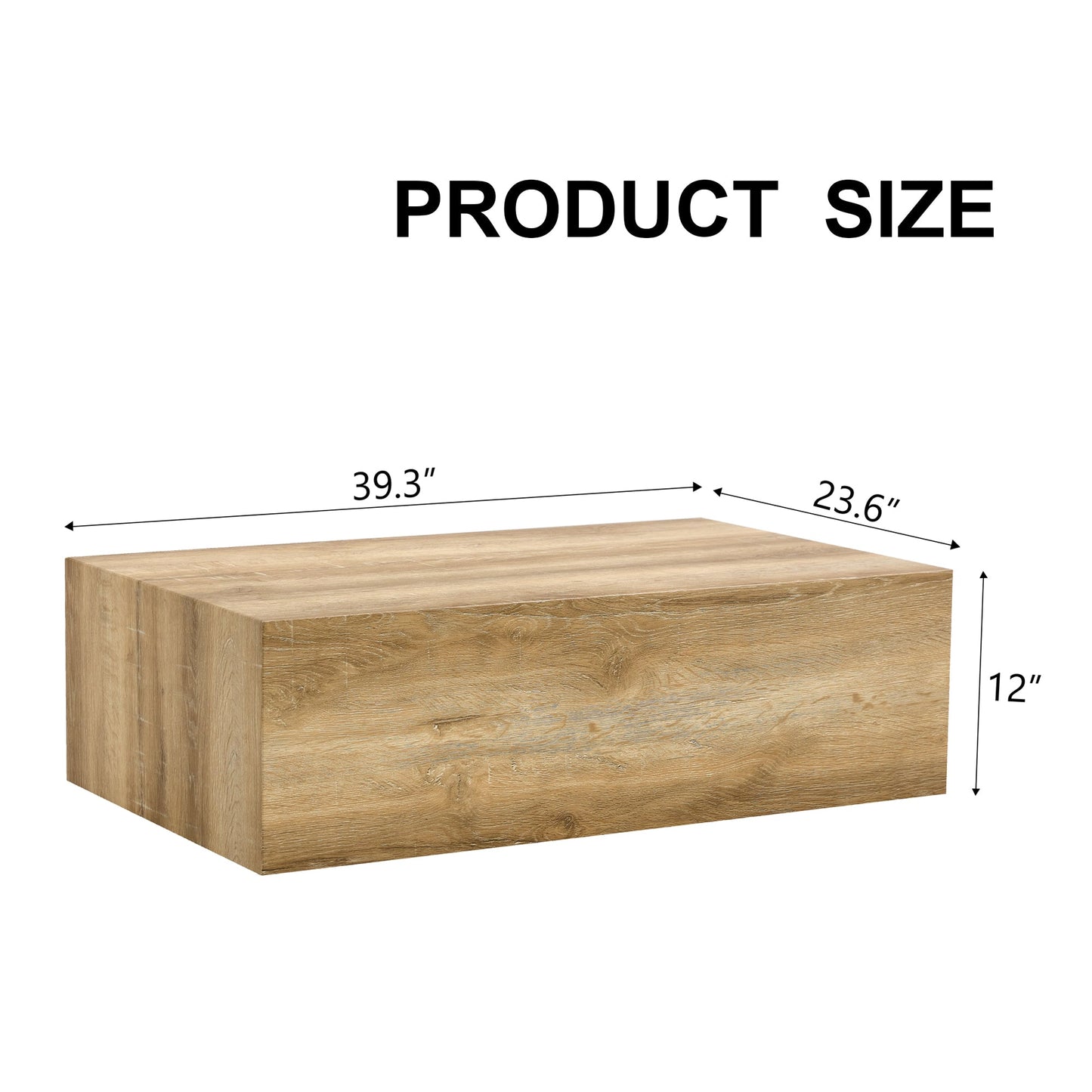 Elevate your living space with this modern MDF coffee table that showcases smooth, light wood color texture patterns. It is characterized by stylish design.39.3*23.6*12