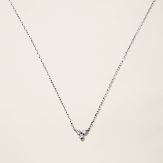 14k Solid Gold Diamond Triplet Necklace by Italic