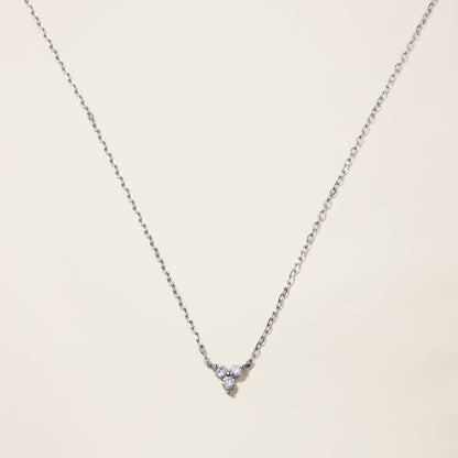 14k Solid Gold Diamond Triplet Necklace by Italic