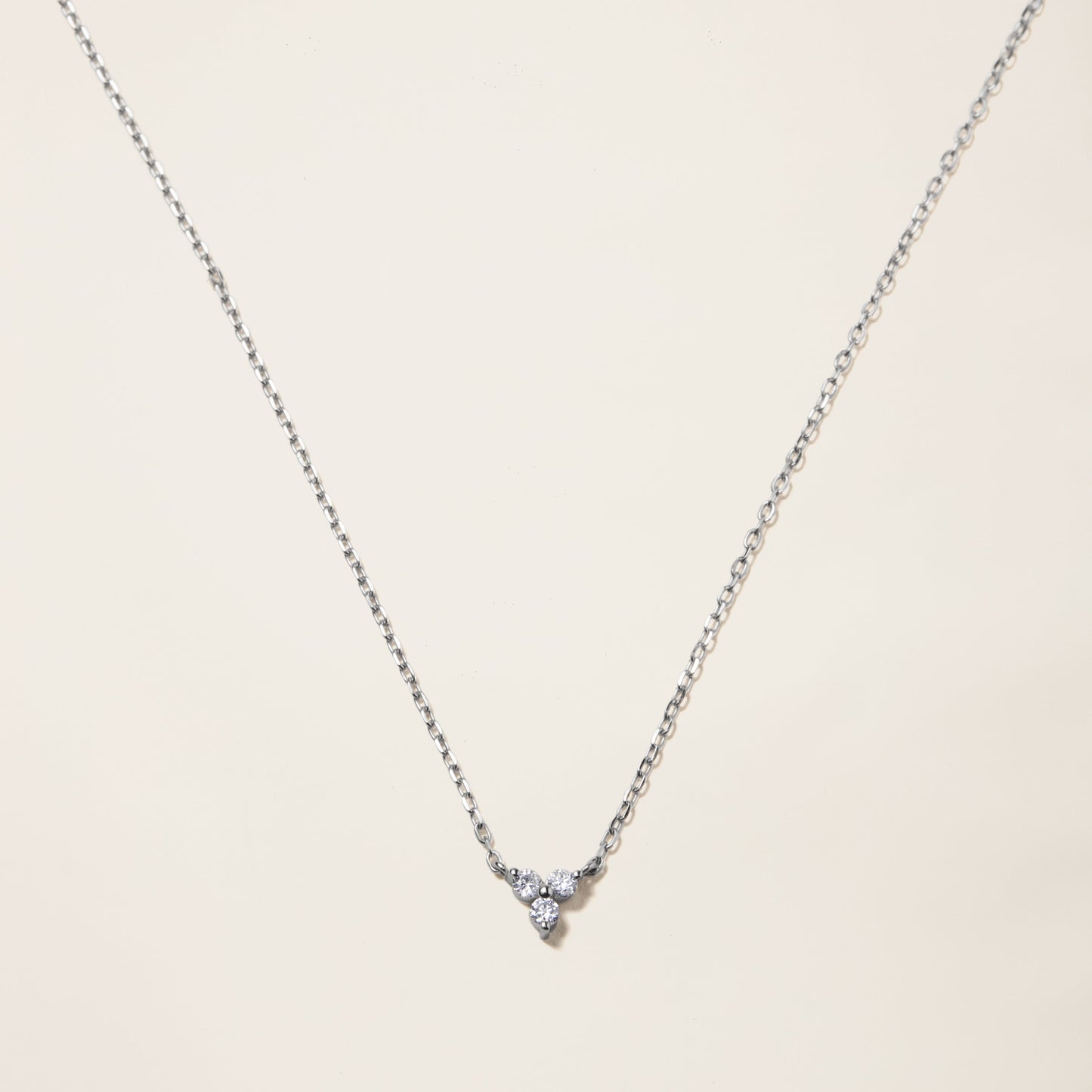 14k Solid Gold Diamond Triplet Necklace by Italic