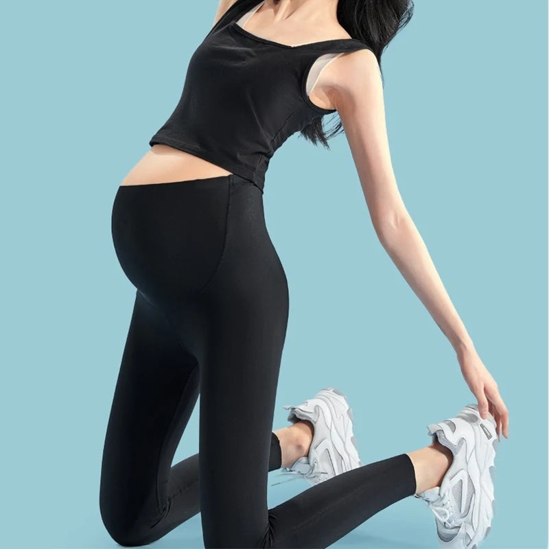 Women'S Spring Summer Maternity Shark Pants Maternity Pants for Outdoor Wear Seamless Belly Support Pants for Pregnancy
