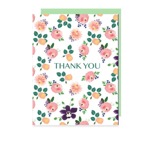 Roses Thank You Note Card Box of 8