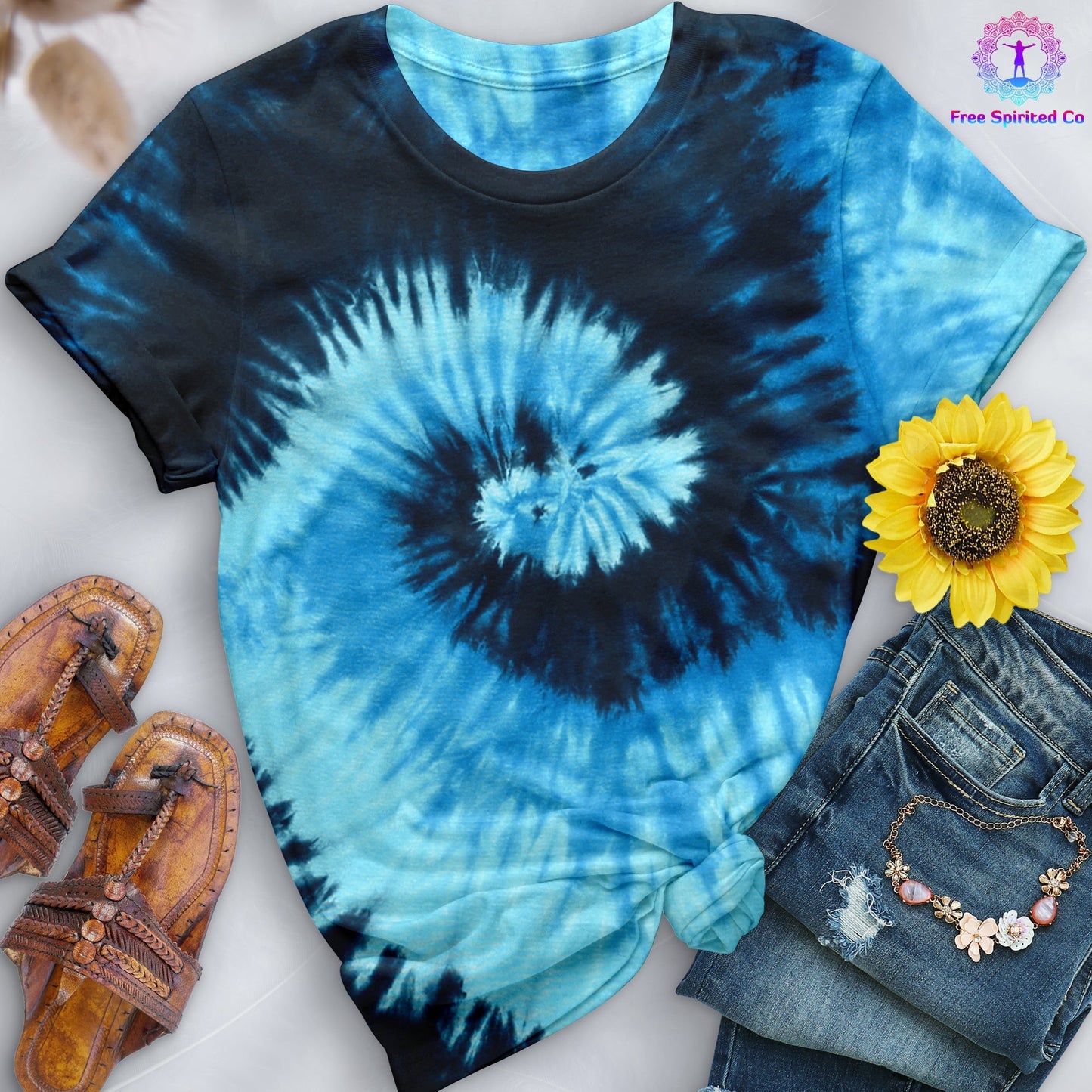 Blue Ocean Premium Hand-Dyed Comfort Shirt by Free Spirited