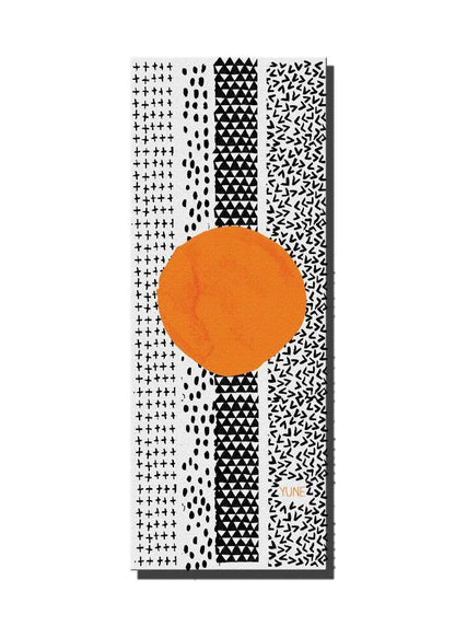 Yoga Mat | 6mm Lightweight | Black White Orange | Non-Slip | Eco Friendly | Yune Yoga | Bowie - Yune Yoga