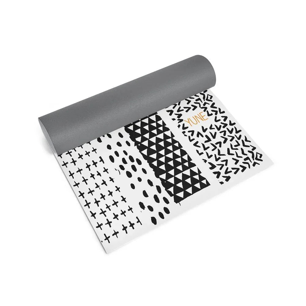 Yoga Mat | 6mm Lightweight | Black White Orange | Non-Slip | Eco Friendly | Yune Yoga | Bowie - Yune Yoga