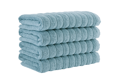 Brampton Turkish Cotton Large Hand Towels - 4 Pieces - 20x32" by Classic Turkish Towels