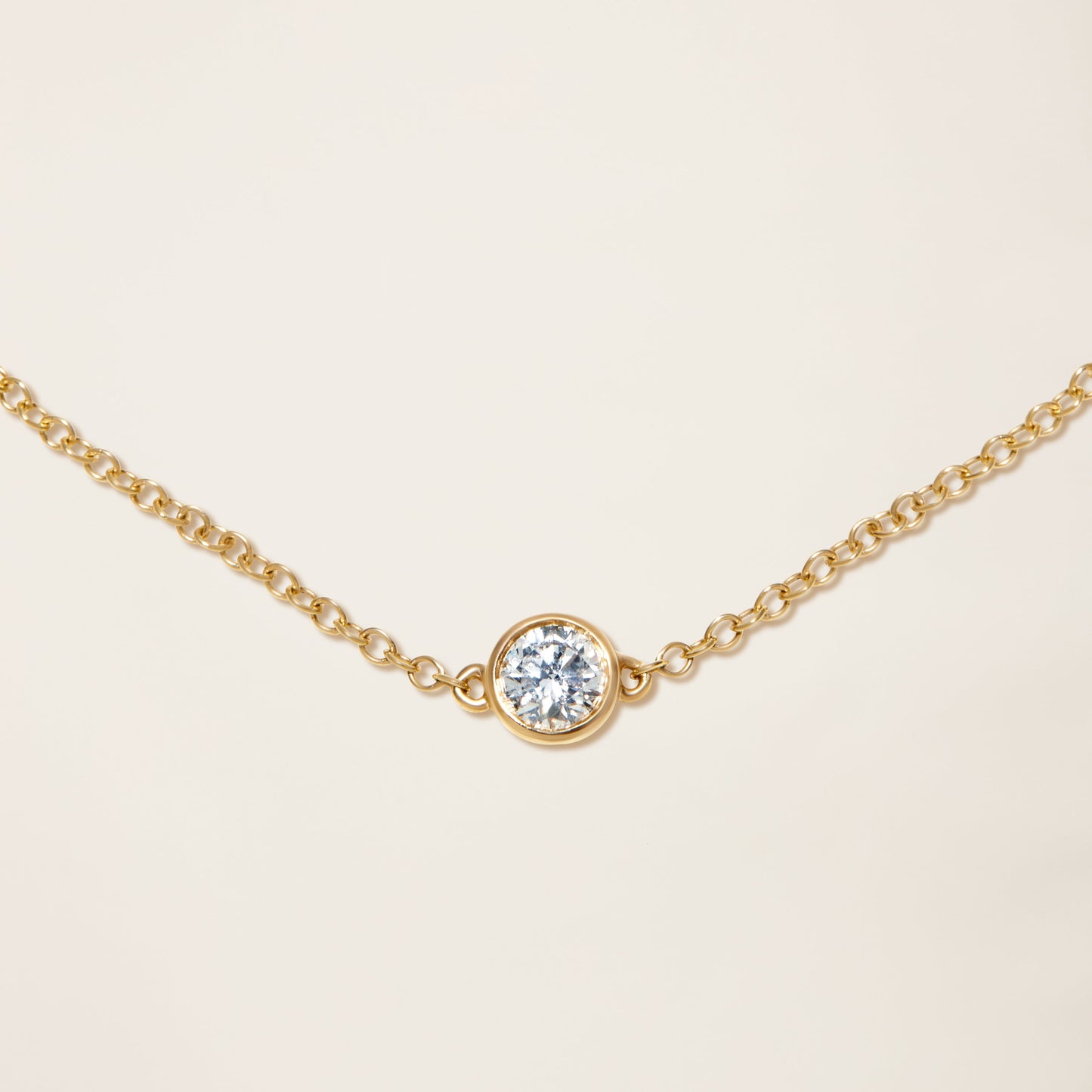 14k Solid Gold Diamond Solitaire Bracelet by Italic