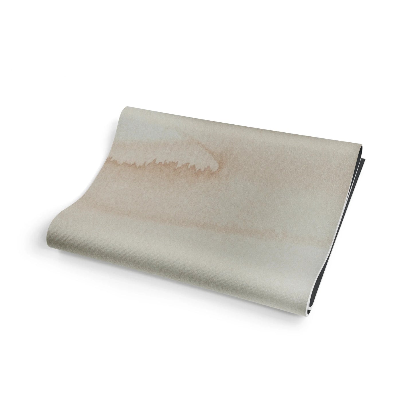 Folded fabric with watercolor design on a white background