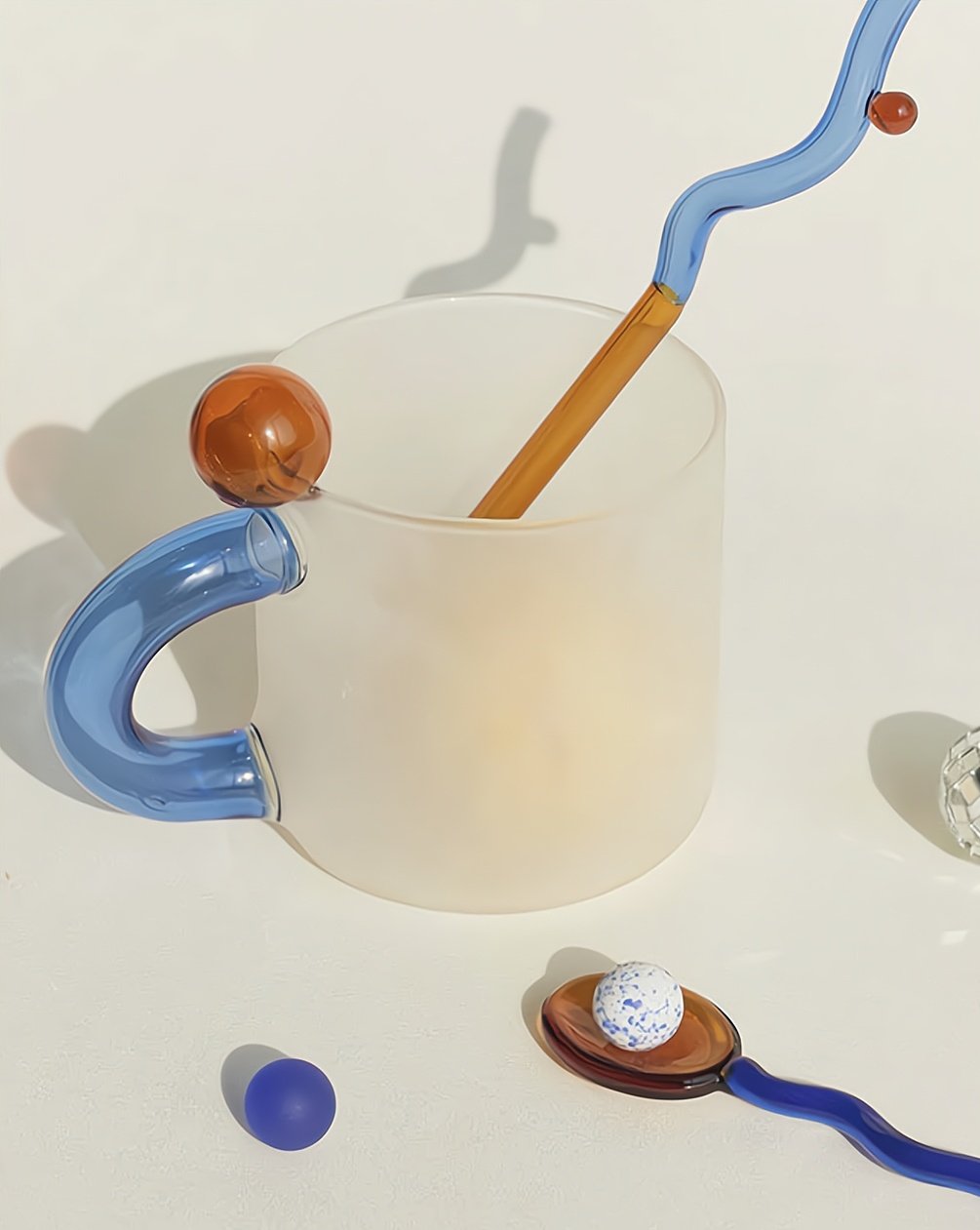 Candy Mug - Handblown Whimsical Dopamine Coffee Tea Cup by INSPECIAL HOME