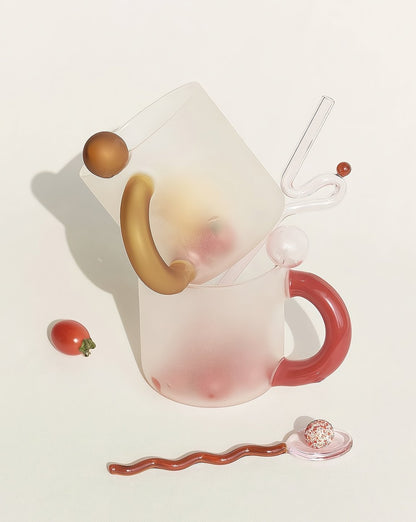 Candy Mug - Handblown Whimsical Dopamine Coffee Tea Cup by INSPECIAL HOME