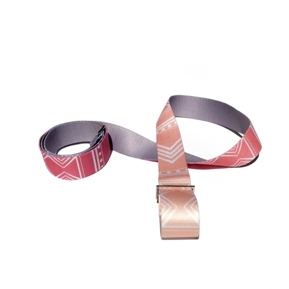 Yoga Strap | Stretching Strap | Metal Buckles | Pink | Yune Yoga | The Cassady - Yune Yoga