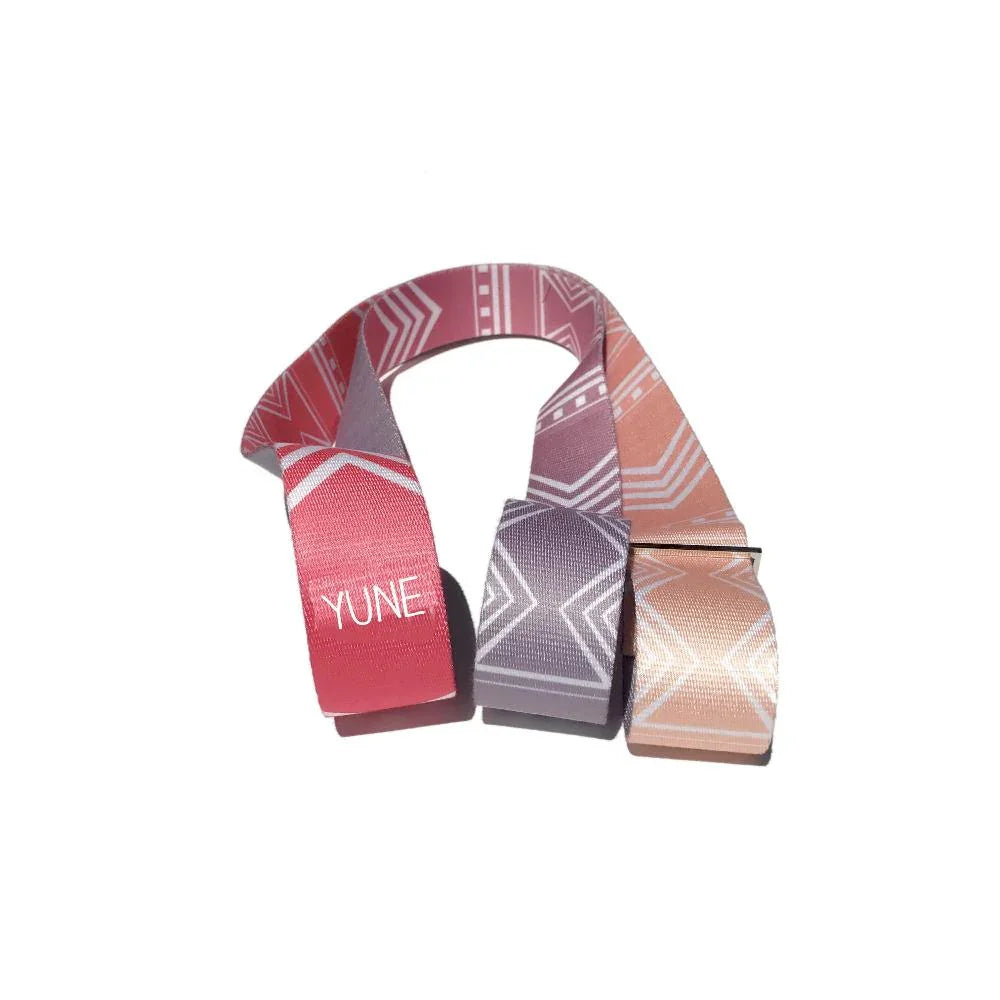 Yoga Strap | Stretching Strap | Metal Buckles | Pink | Yune Yoga | The Cassady - Yune Yoga