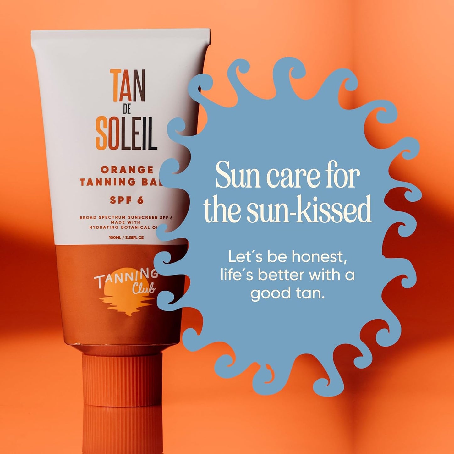 Tan De Soleil Orange Gel - SPF 6 Sun Tanning Lotion - Botanical Formula for Sun-Kissed Glow - 100Ml