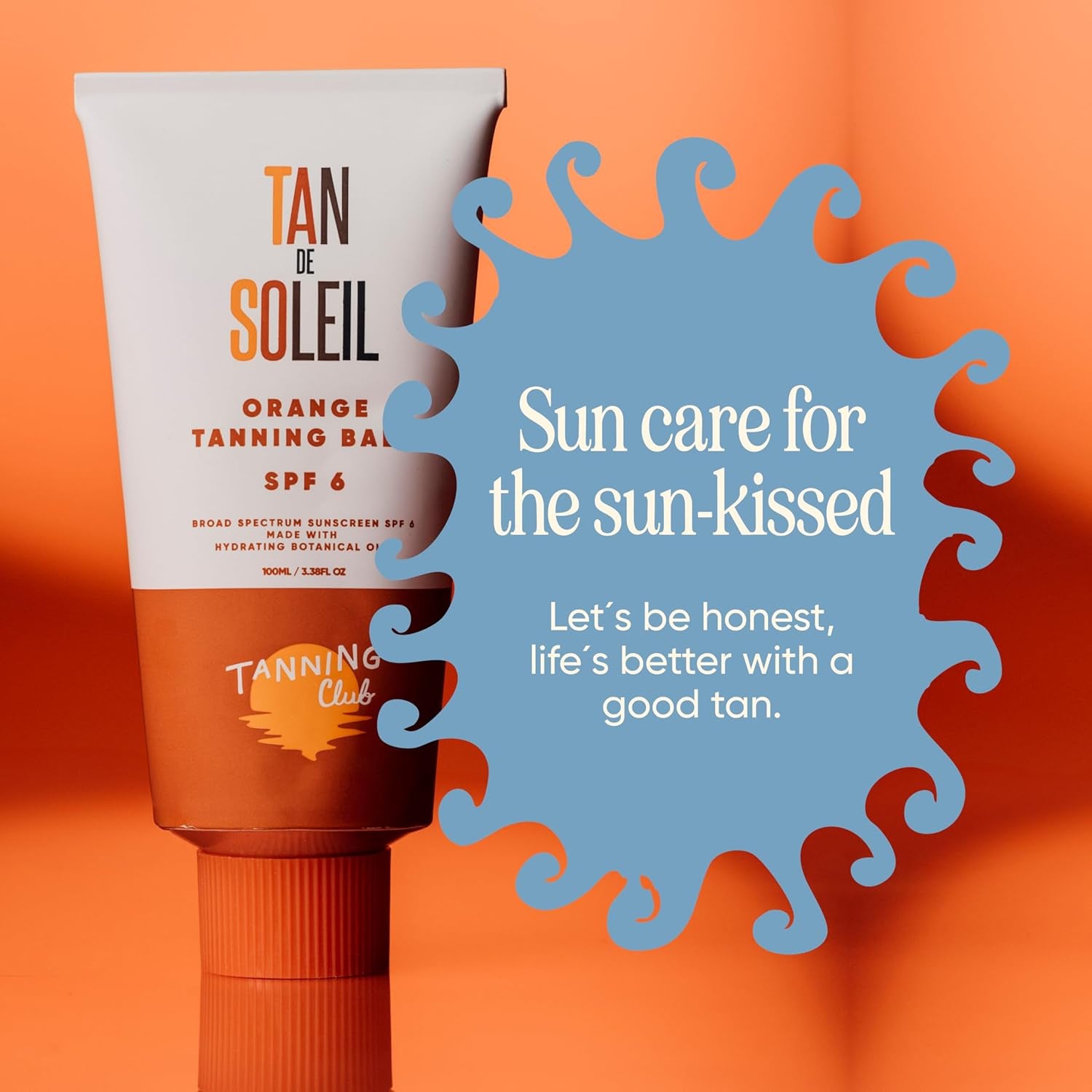 Tan De Soleil Orange Gel - SPF 6 Sun Tanning Lotion - Botanical Formula for Sun-Kissed Glow - 100Ml