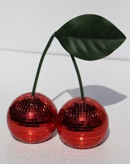 Cherry Disco Ball, Whimsical Dopamine Decor, Quirky Decorative Object by INSPECIAL HOME