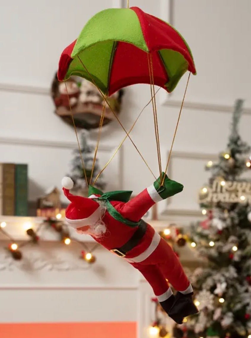 Christmas Electric Santa Decor, Santa Climbing Ropes & Ladder Toy Ornament by INSPECIAL HOME