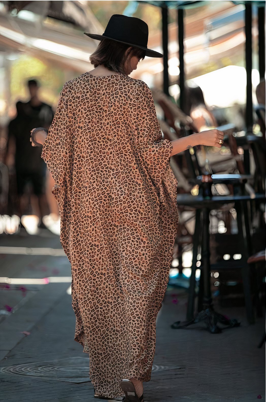Cheetah Print Wide Dress  Flowy Animal Print Summer Dress  RadioActive  Threads