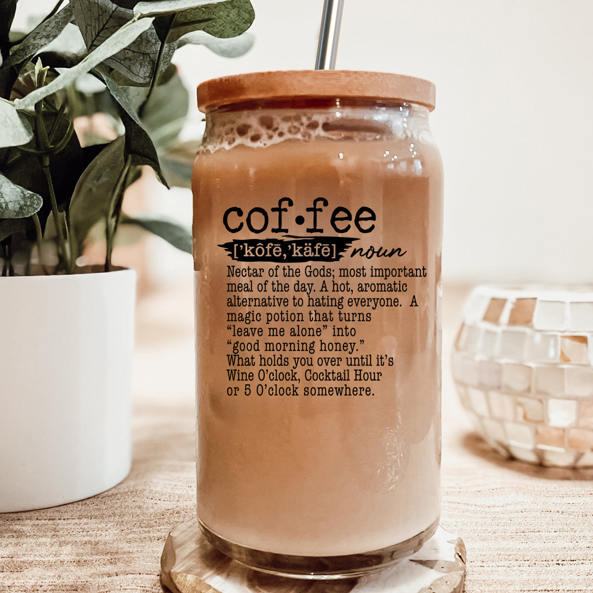 Coffee Definition Glass Can