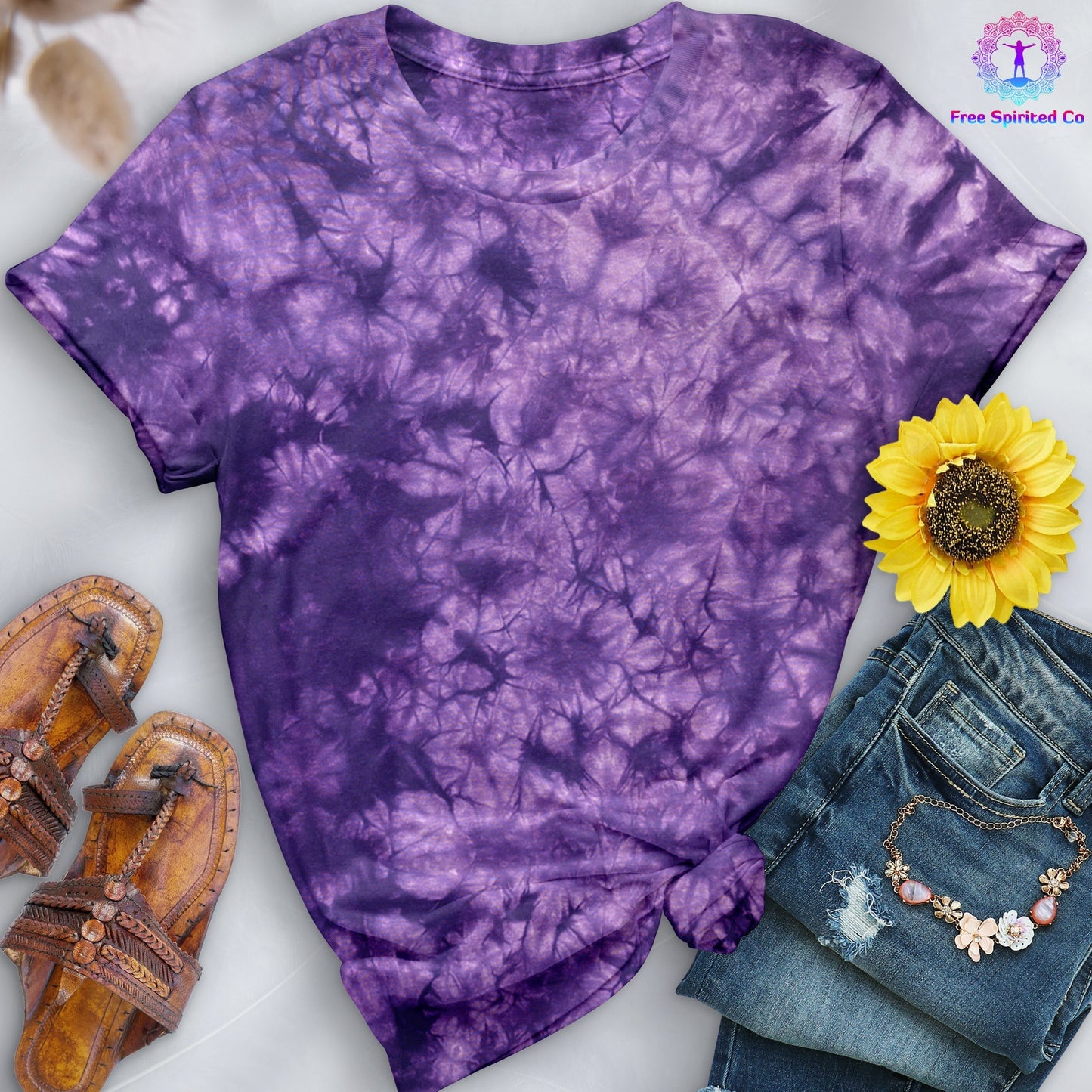 Crystal Purple Premium Hand-Dyed Comfort Shirt by Free Spirited