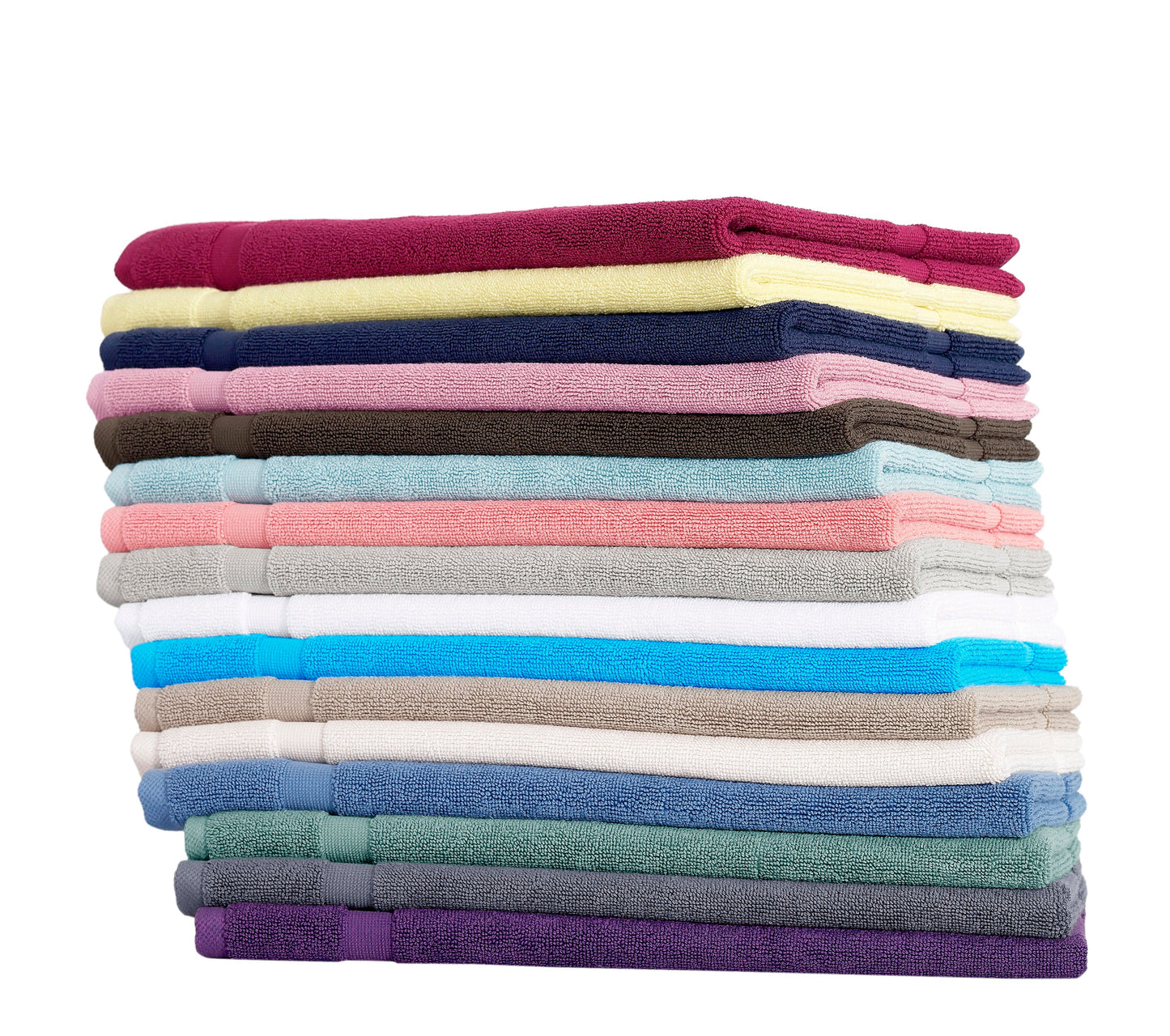 Cambridge Turkish Cotton Washcloths - 12 Pieces by Classic Turkish Towels