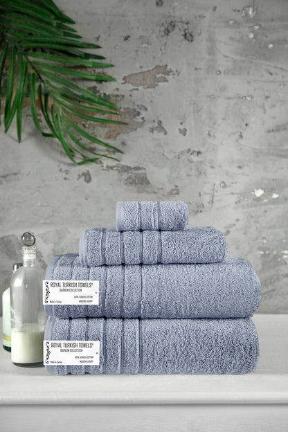 Barnum Turkish Cotton Thick and Plush Towel Set of 4 - 2 Large Bath Towels by Classic Turkish Towels