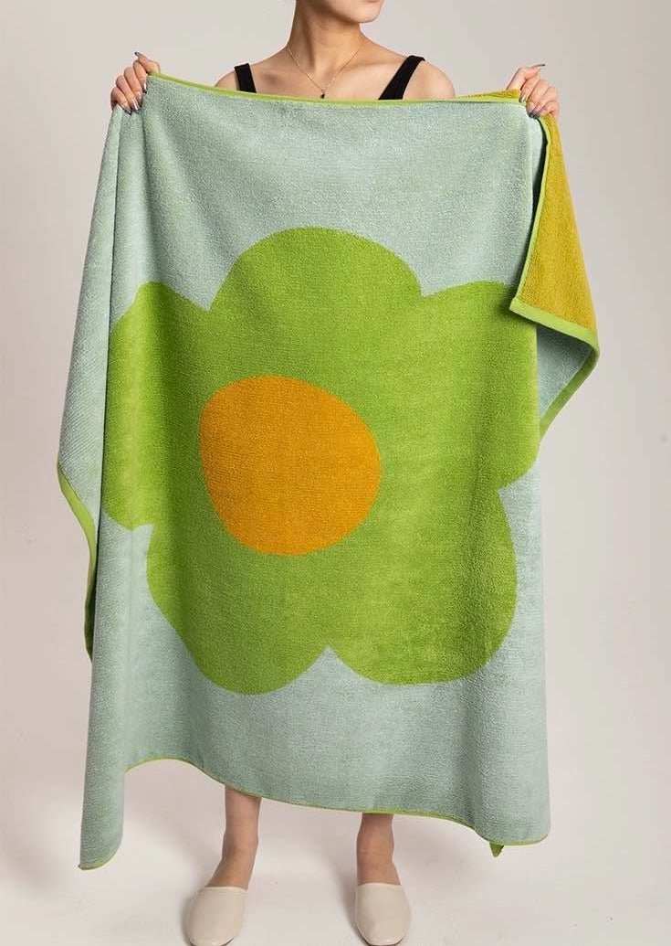 Cute Whimsical Sunflower Bath Towel - Ultra Soft & Absorbent Staple Cotton by INSPECIAL HOME