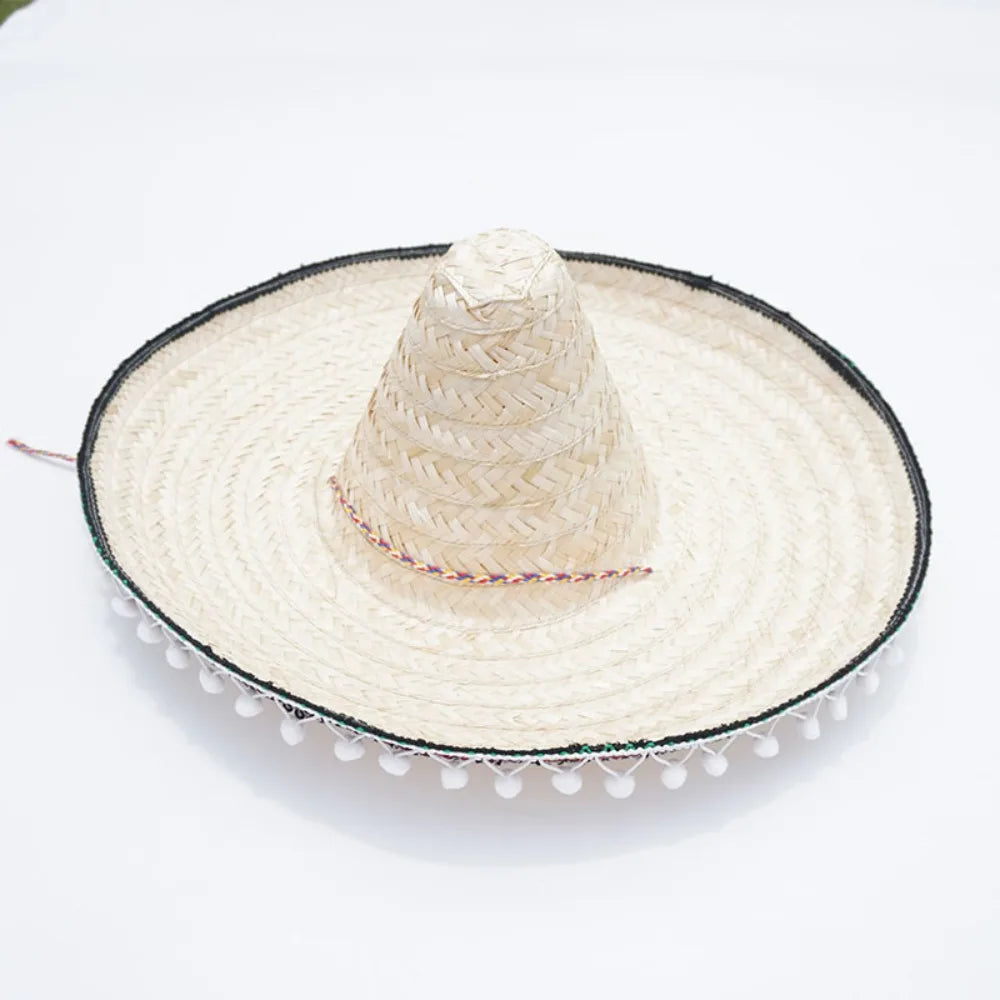 Sombrero Mexican Party Hat Summer Party Halloween Sun Hat Colorful Wide Brim Decor Straw Hats Outdoor