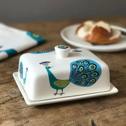 Handmade Ceramic Peacock Butter Dish