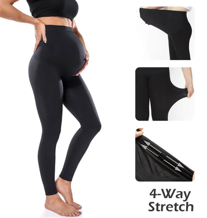 Women'S Seamless Maternity Leggings Pregnancy Yoga Pants Active Wear Workout Leggings