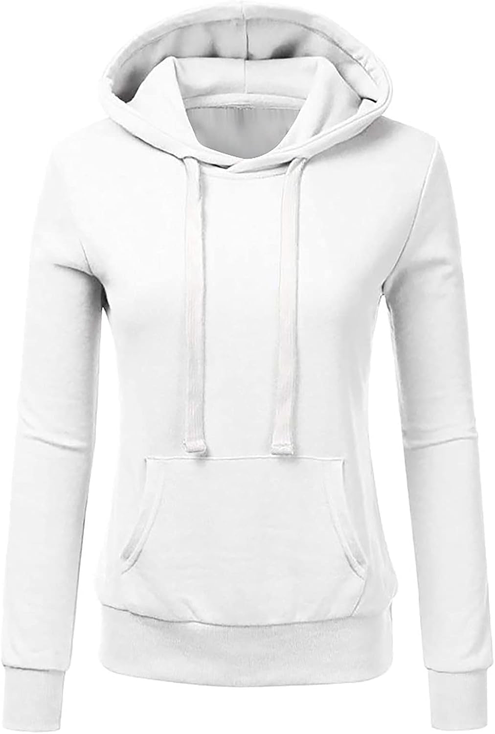 Women'S Fall Fashion Hoodies, plus Size Comfy Solid Sweatshirt Long Sleeve Pocket Athletic Hooded Pullover for Ladies