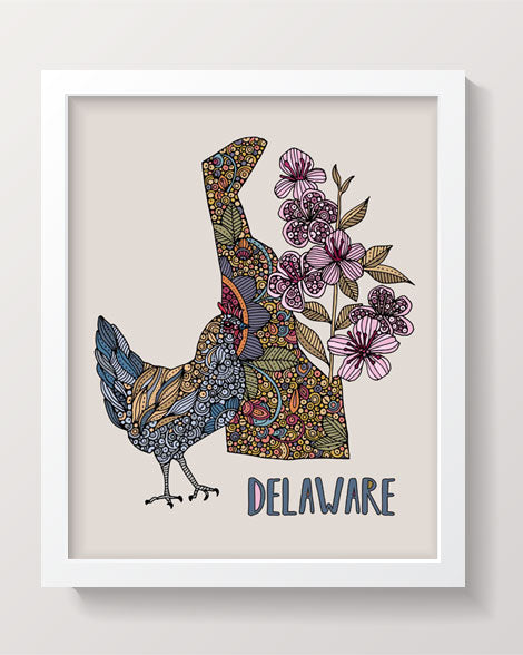 Delaware State Map by valentinaharper