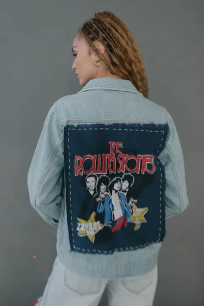 Rolling Stones Hand Stitched Denim Jacket