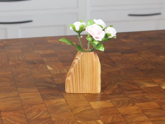 Set of Hand Carved Vases by Tuckahoe Hardwoods